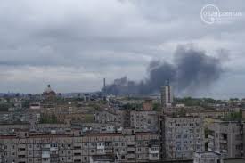 В центре Мариуполя возник пожар