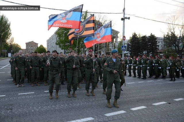 Генеральная репетиция так называемого "Парада Победы" в ДНР