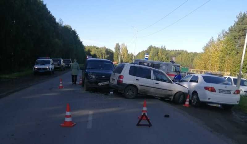 Молодой водитель из Омской области устроил массовое ДТП и чуть не угробил двоих людей