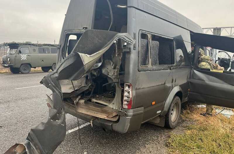 В результате атаки дрона на автобус под Белгородом пострадали восемь человек