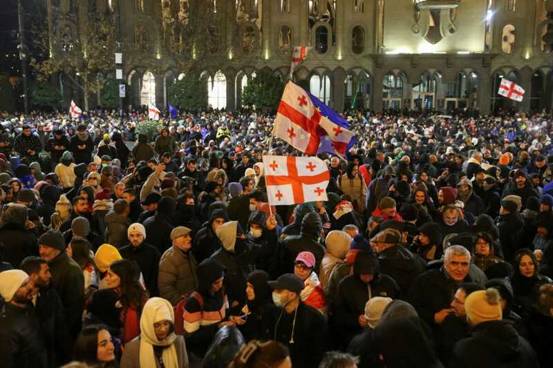 В ходе протестов в Грузии были задержаны 28 человек